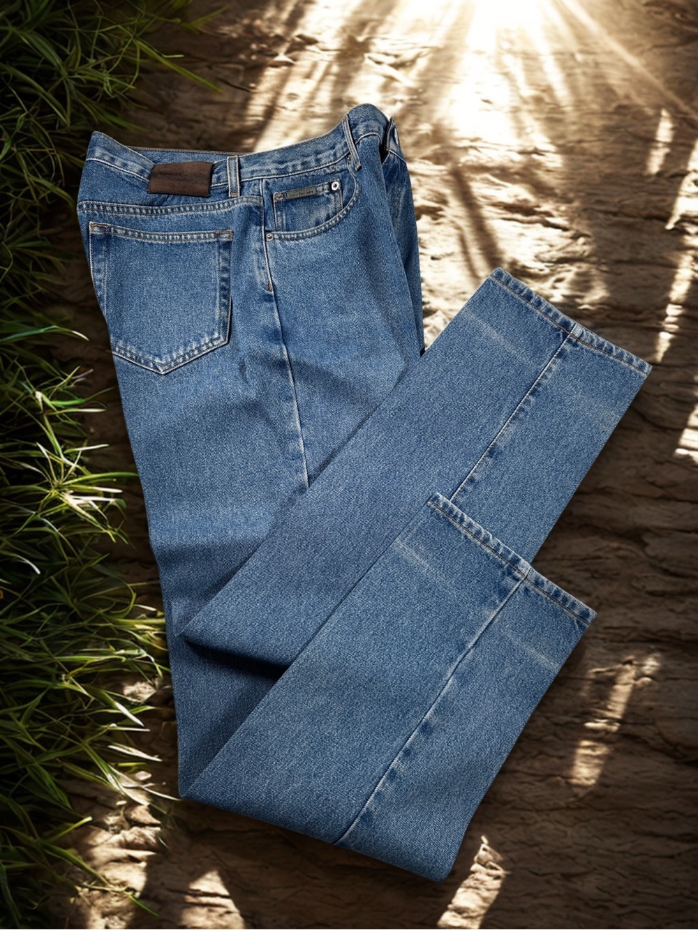 "Vintage 90s Calvin Klein High Rise Easy Fit Jeans 100% Cotton Double Stone Wash